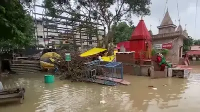 All 84 Ghats In Varanasi Submerged As Ganga Water Level Nears Danger Mark; NDRF On Alert