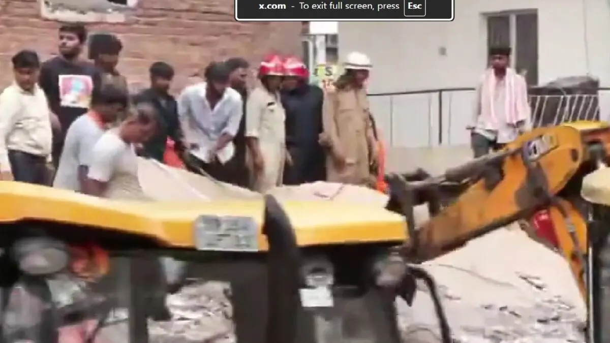 Building Collapses In Southwest Delhi, Several Feared Trapped, Rescue Operation Underway
