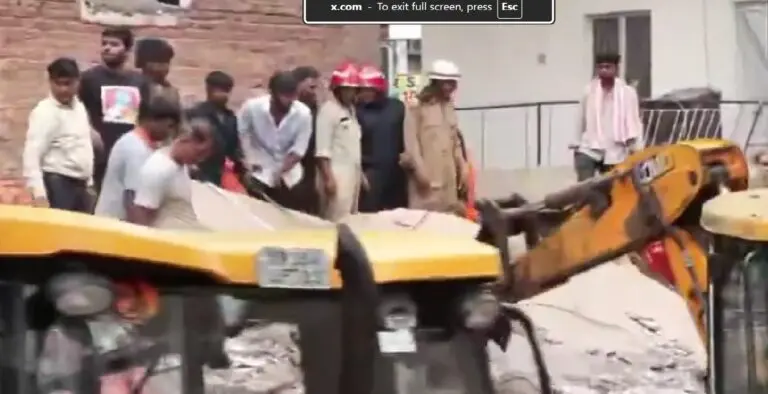 Building Collapses In Southwest Delhi, Several Feared Trapped, Rescue Operation Underway
