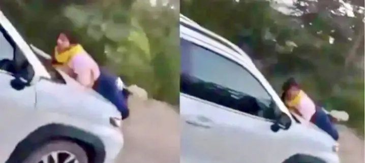 UP Man Arrested After Wife Catches Him With Girlfriend; Hangs On To Moving Car