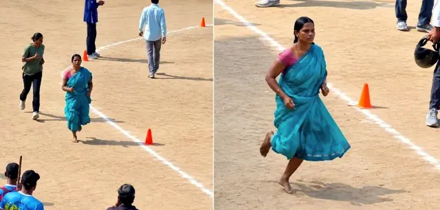 Widowed Mother’s Barefoot Sprint In Saree For Home Guard Job Wins Heart