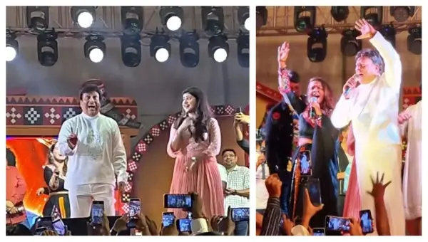 Bollywood’s Hero No. 1 Govinda Dances With Odia Actor Sivani At Jharpada Puja Mandap