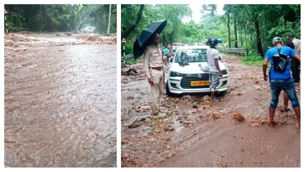 Cyclone Arnab Triggers Flooding , Landslides At Taptapani Ghat In Odisha