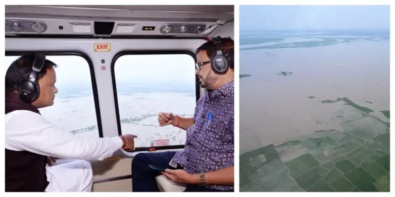 CM Mohan Majhi Conducts Aerial Survey Of Flood-Hit Ganjam, Gajapati After Arnab Fury In Odisha