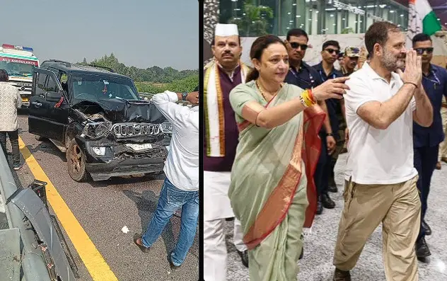 Rahul Gandhi’s Convoy Vehicles Collide On UP Expressway En Route To Sultanpur Court