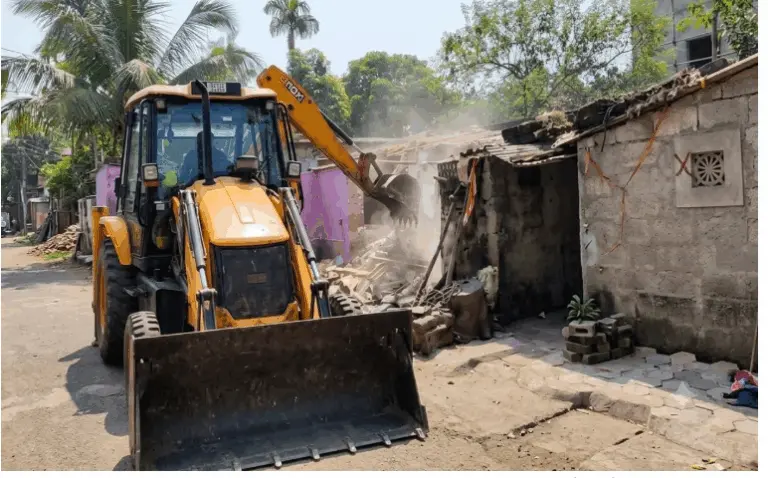 Notorious Criminal’s Unauthorised House Razed In Bhubaneswar Ahead Of Durga Puja