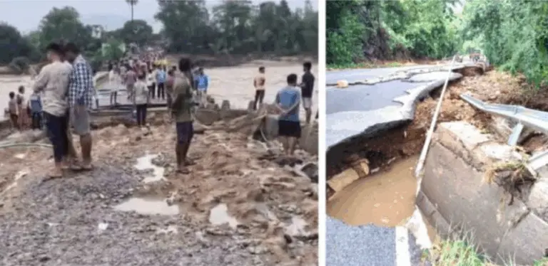 Arnab Fury In Odisha: Palashpur Bridge In Ganjam Washed Away; Landslide Halts Traffic On NH-326 At Taptapani Ghat