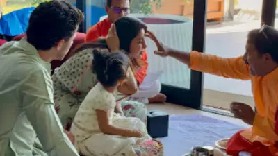 Priyanka Chopra And Nick Jonas Perform Kanya Pujan With Daughter Malti